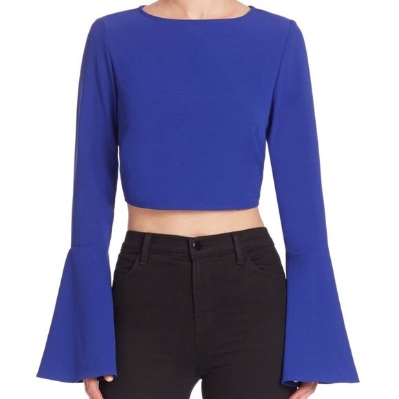 Kendall & Kylie Tops - Kendall + Kylie Crop Top Bell Sleeve Blouse NEW